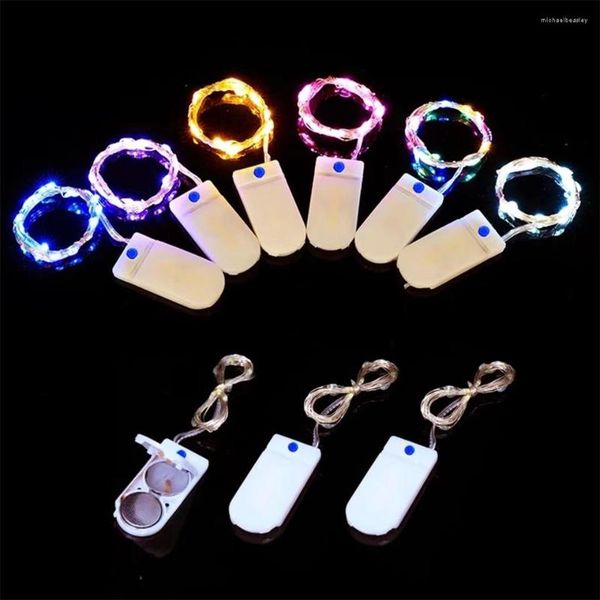 Cordes LED Étoile Guirlande Lumineuse Conte De Fées Guirlande DIY 1M 2M 3M 5M Argent Fil De Cuivre Pour La Fête De Mariage Boîte De Cadeau De Noël Décoration