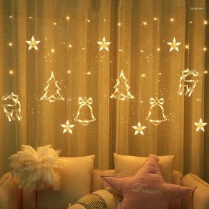 Cordes LED Étoile Lune Rideau Fée Lumières Guirlande Chaîne Maison Chambre Décoration Fête Année Lumière De Noël