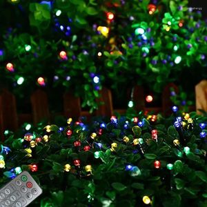 Strings LED String Christmas Fairy Lights Battery-Operated Garland Outdoor Waterdicht met timer afstandsbediening Jaar Tuindecor