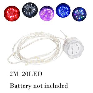 Strings LED String Copper Wire 20eds Fairy Lights with Battery Operated Switch for Outdoor Party Wedding Christmas Deled