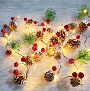 Strings LED STRING LICHT Kerst Pine Cone Naald Decoratie Wedding Party Deoratie Koperdraad