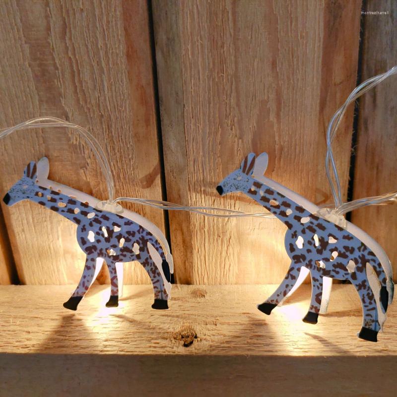 Stringhe LED Luci a stringa Modellazione di animali Giraffa Luce a batteria Decorazione per camerette per bambini per feste colorate