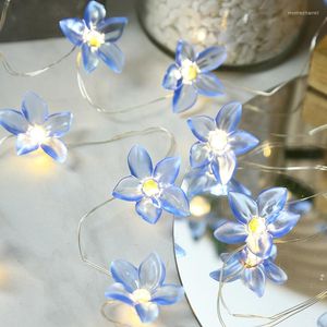 Strings LED Lichtslingers Decor Bloem Batterij-aangedreven Fairy Voor Slaapkamer Bruiloft Romantische Decoratie Koperdraad Licht