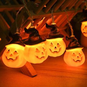 Cordes LED guirlandes lumineuses citrouille effrayante décorative pour arbre de noël Halloween vacances lampe extérieure guirlande jardin étanche