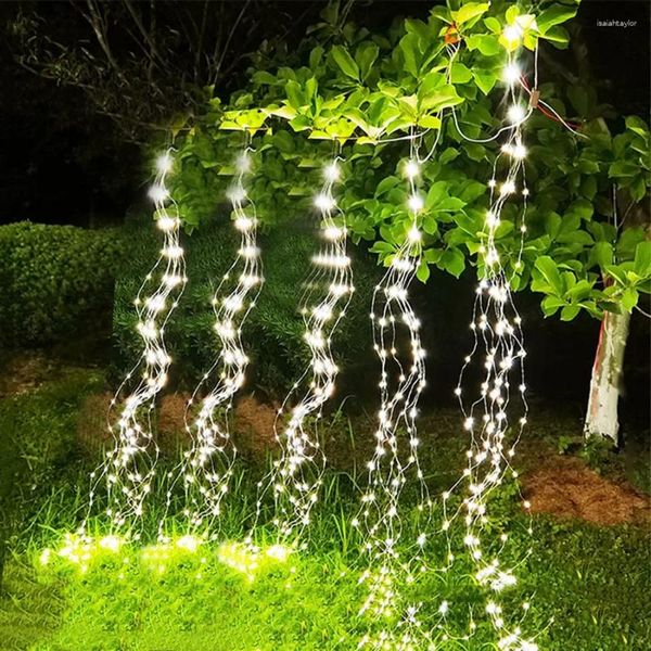 Cuerdas LED Rama de árbol Luz de vid 5/30/40 2 m Guirnalda de Navidad al aire libre Cascada impermeable Carámbano Alambre de cobre Cadena de hadas