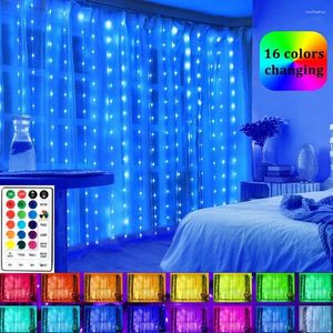 Cordes LED Window rideau clair RVB Couleur Changement de couleur PVC GARLANDE DE FAIS