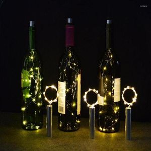 Strings Led Wine Bottle Lights Batterij Powered Cork Shape Festival Outdoor Fairy Light Garland Kerstmis Wedding Kerstmis Decoratie