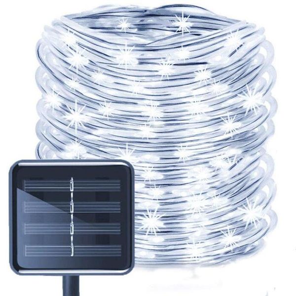 Cordes LED 10M Tube de Cuivre Solaire Lumière 8 Fonction Éclairage Extérieur Étanche Chaîne Jardin Parc Décoratif StripLED LED