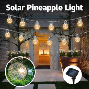 Cordes LED boule de cristal lampe solaire puissance LED chaîne fée jardin lumières guirlandes décor de noël pour l'extérieur #33