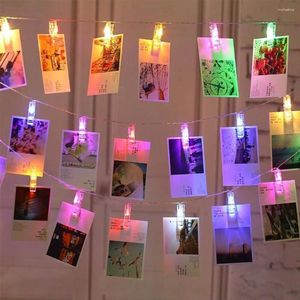 Strings verlichtingsfeest bruiloft luminaria batterij bediende USB lamp led string lights card po clip