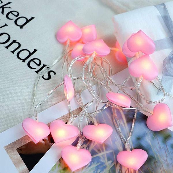 Cordes amour coeur LED String Lights Fairy Lights Pink Girl Bedroom Decoration Light