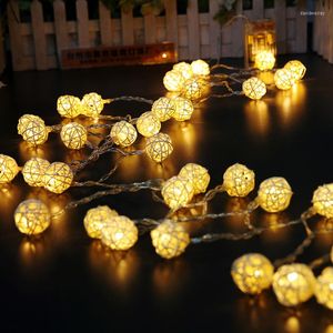 Strings Luminaria 10m LED Cotton Ball Lichtslingers Lampen Guirlande Indoor Outdoor Kerst Fairy Bruiloft Vakantie Verlichting Decoratie