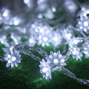 Strings Luminaria Fairy 2.5M 20 Lotus Flowers LED String Garland Licht Kerstvakantie feest feest huis Wedergebied Decoratielampje