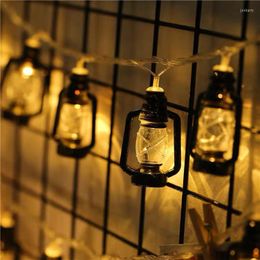 Strings Mini Oil Lamp Eid Mubarak Night Light Christmas Gift Halloween Party Home Room Desktop Decoratie Fairy Lights LED Decor