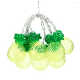 Strings Muqgeew Outdoor 2022 EST Prachtige verlichting Vakantie Pineapple Fruit Fairy Lights Christmas Wedding Decor LED String