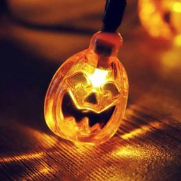 Cordes Ornement Pour Halloween Party Décoration LED Lanterne Vacances Lumières Chaîne Manuel Citrouille Lumière DIY Suspendus