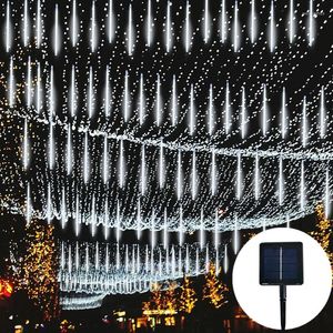 Strings Outdoor Solar Led Meteor Shower Fairy String Lights Christmas Decorations Waterproof Garden Decor Wedding Holiday Street