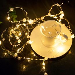 Snaren Pearlized Style Light String Twinkle Garlands Batterij aangedreven kerstlamp Holiday Party Wedding Decoratieve Fairy Lightled Ledled