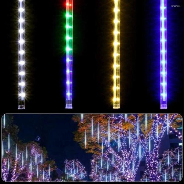 Guirlandes lumineuses à LED, pluie de météores, 30cm, glaçons, chutes de neige, décoration d'arbre de noël