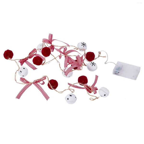 Cordes Rouge et blanc chaud LED Guirlandes de Noël Corde d'arbre de fête 18ft Restez allumé en plein air