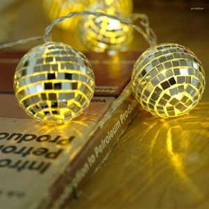 Strings Reflective Ball Led String Light Battery bediende Fairy Strip voor feest Kerstdagdag Vakantie Nightlight