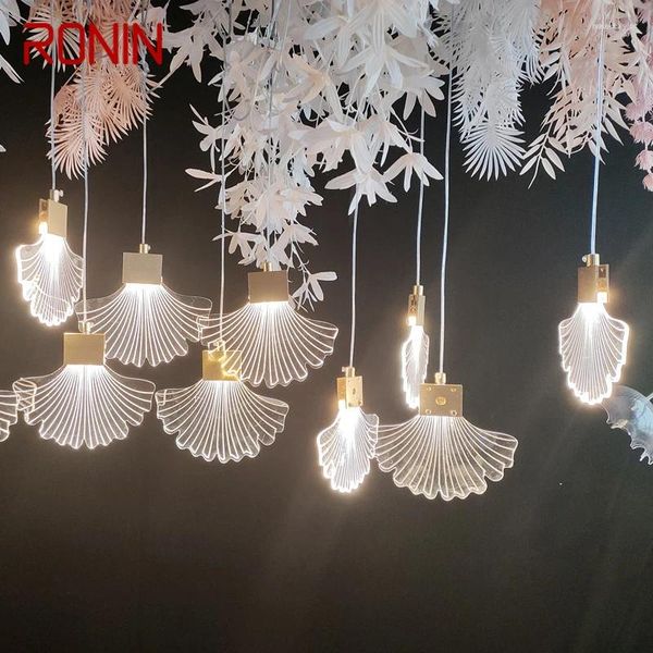 Cordes Ronin Lampe de mariage moderne Festival Lumières Atmosphère LED Lumière pour la scène de fête Route Plomb Ginkgo Feuille Décoration de fond