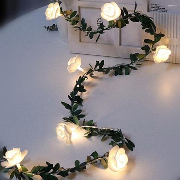 Cordes Rose Fleur Led Fée Guirlandes USB/Batterie Alimenté Mariage Saint Valentin Événement Fête Guirlande Décor Lumière De Vacances