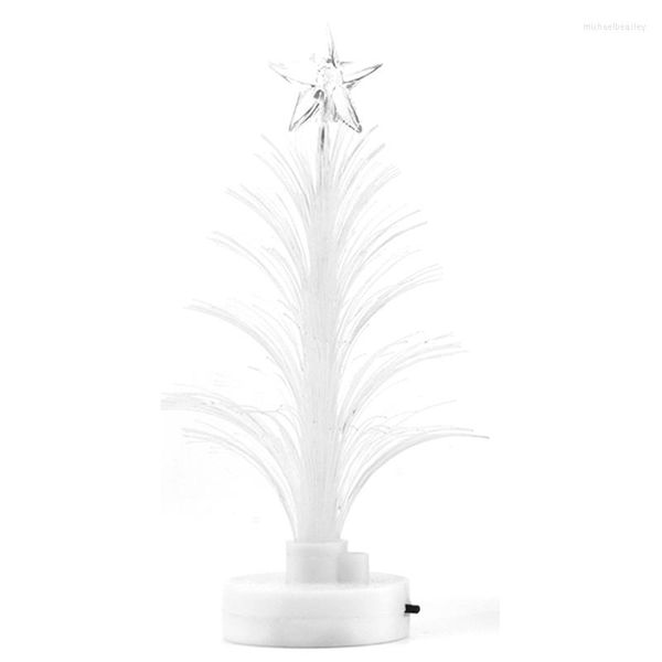 Cuerdas SHGO-Lámpara de luz de decoración de luz nocturna de fibra óptica LED colorida Mini árbol de Navidad