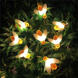 Cordas Pequenas Abelha Led Luzes de Corda Ao Ar Livre À Prova D' Água Decoração Pátio Jardim Árvore de Natal Guirlanda Luz 5wLED