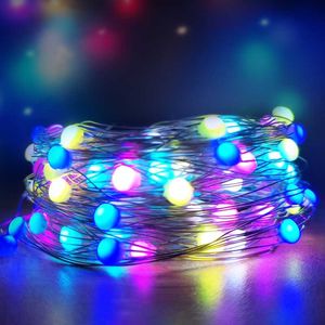 Strings Smart WiFi Fairy Lights LED RGB String DreamColor Verandering met afstandsbediening Muziek Sync Garden Holidays Decoratie