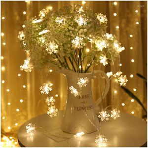 Chaînes Flocon de neige Étoile Boule LED Guirlandes Fées USB/À Piles Guirlande Lampe Année Arbre De Noël Décorations De Fête