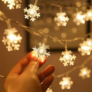 Strings Snowflake Star Ball LED String Lights Fairy USB/Battery-Operated Street Garland Lamp Year Christmas Tree Decorations