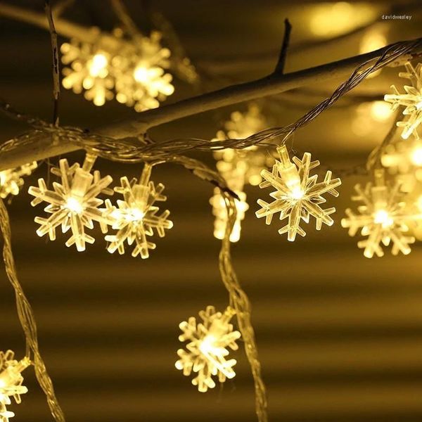 Cordes Flocon De Neige Étoile Boule LED Guirlandes Fées Usb/À Piles Guirlande Lampes Année Arbre De Noël Décoration De Fête