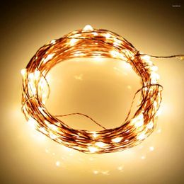 Cordes Énergie Solaire Lumière Chaîne Étanche 10 m LED Lumières 100 LED Fil De Cuivre Lampe Pour La Décoration De Noël En Plein Air