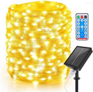 Cordes Solaire LED Corde Lumineuse Extérieure 20/50/100M Tube De Noël Fée Chaîne Plug In Pour Patio Décor De Fête De Mariage