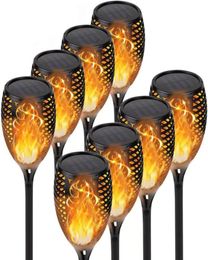 Cordes Lumière Solaire Extérieure 33LED Lampes De Torche Avec Danse Étanche Paysage Décoration Flamme Pour Voie De Jardin OnOff5625924