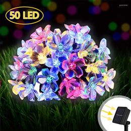 Strings Lights solaires 7m 50 LED GARLAND FLOOR FAIRY GRADING LUMIR POUR LA LOBILITÉ DE MAISON EXTÉRIEL