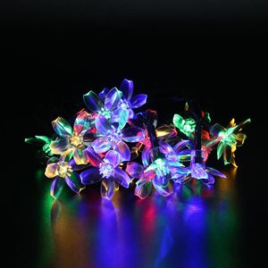 Strings Solar Lights Garland Flower Fairy Garden Licht voor Outdoor Home Lawn Wedding Patio Party Holidayled Led