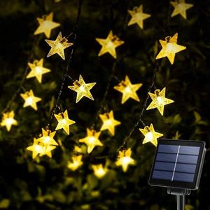 Chaînes solaires Star Twinkle Outdoor Lights 8 Modes Étanche String Patio Pour Yard Party WeddingLED LED