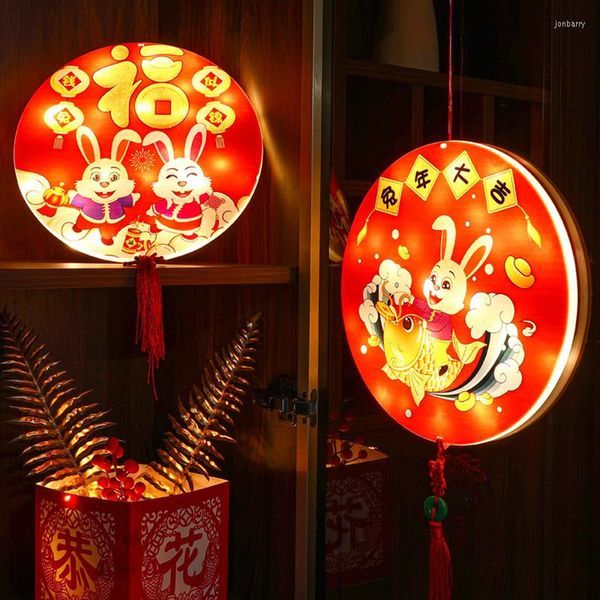 Cuerdas Festival de primavera LED Luz colgante Año chino Decoración TV Pared Pareja Hogar Estilo de inauguración Tienda Diseño de escena
