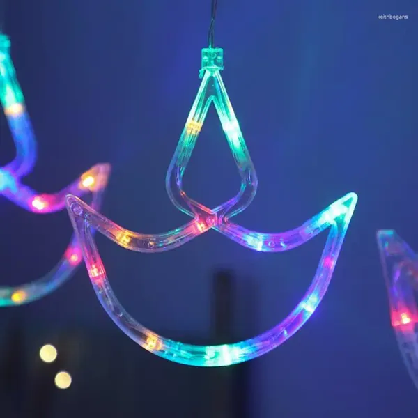 Cuerdas Cadena de luz Musulmán EID Lámpara Cortina Diwali Cumpleaños Ramadán Decoración del banquete de boda Guirnalda