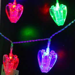 Cadenas de luces con 10 clips en forma de corazón LED para decoraciones de dormitorio Regalos Niña de 13/17 años Iluminación alimentada por batería P5LED Strings