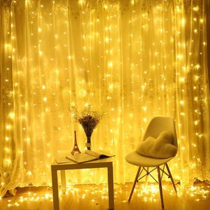 Strings Thrisdar 300led Window Curtain Fairy Lights Wedding Kerst LED String Outdoor Holiday Xmas Garland