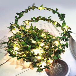 Snaren Tiny Leaf Curtain Led String Lights Christmas Fairy Garland Outdoor Home voor bruiloft/feest/tuin Diy Decoration Battery