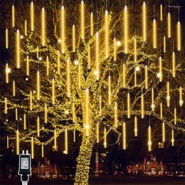 Cordes Twinkle Star Meteor Shower Rain Lights Outdoor Valentine String 8 Tubes 288 LED Icicle Light Snow Falling Christmas