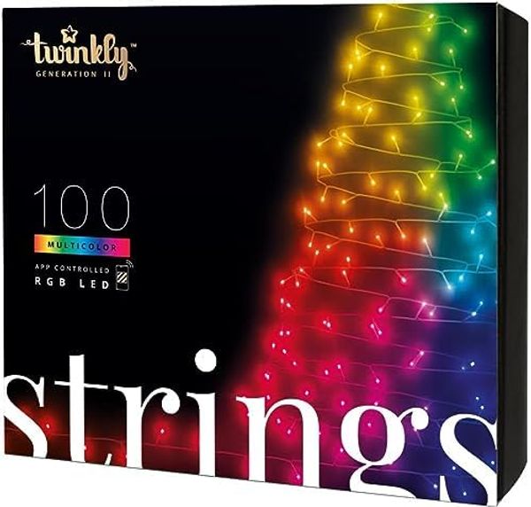 Strings u2013 Luces navideñas LED controladas por aplicación con 400 RGB 16 millones de colores LED 105 pies Cable verde Iluminación inteligente para interiores y exteriores