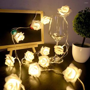 Cordes USB 20 LED Chaîne Rose Lumières Fleur Clignotant Fée Lumière Valentine Décor À La Maison De Mode En Plein Air Vacances Éclairage De Mariage