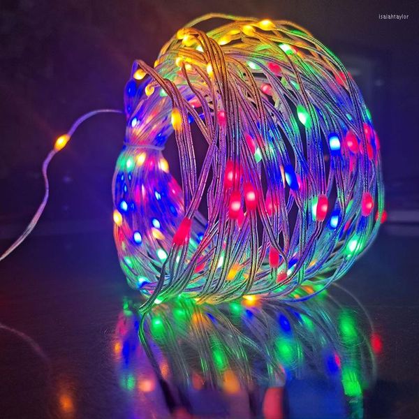 Cordes USB 5M10M Led Guirlande Lumineuse De Noël En Plein Air Chaîne Coloré Multicolore Étanche Télécommande