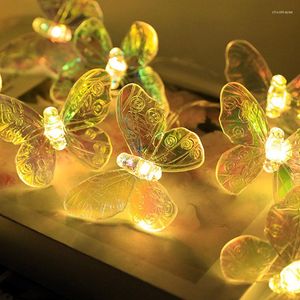 Strings USB/Battery bediende vlindertekslichten LED Fairy Light Christmas Party Wedding Home Outdoor Patio Decoratie Twinkle Lamp