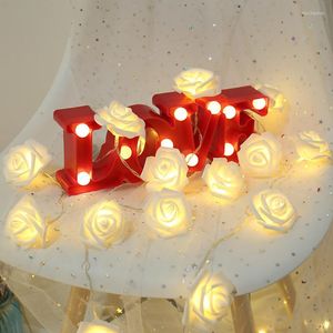 Strings USB/Batterij Power Artificial Rose LED Flower String Lights Garland Kerstboom Decor voor Home Room Wedding Jaar DIY Geschenken